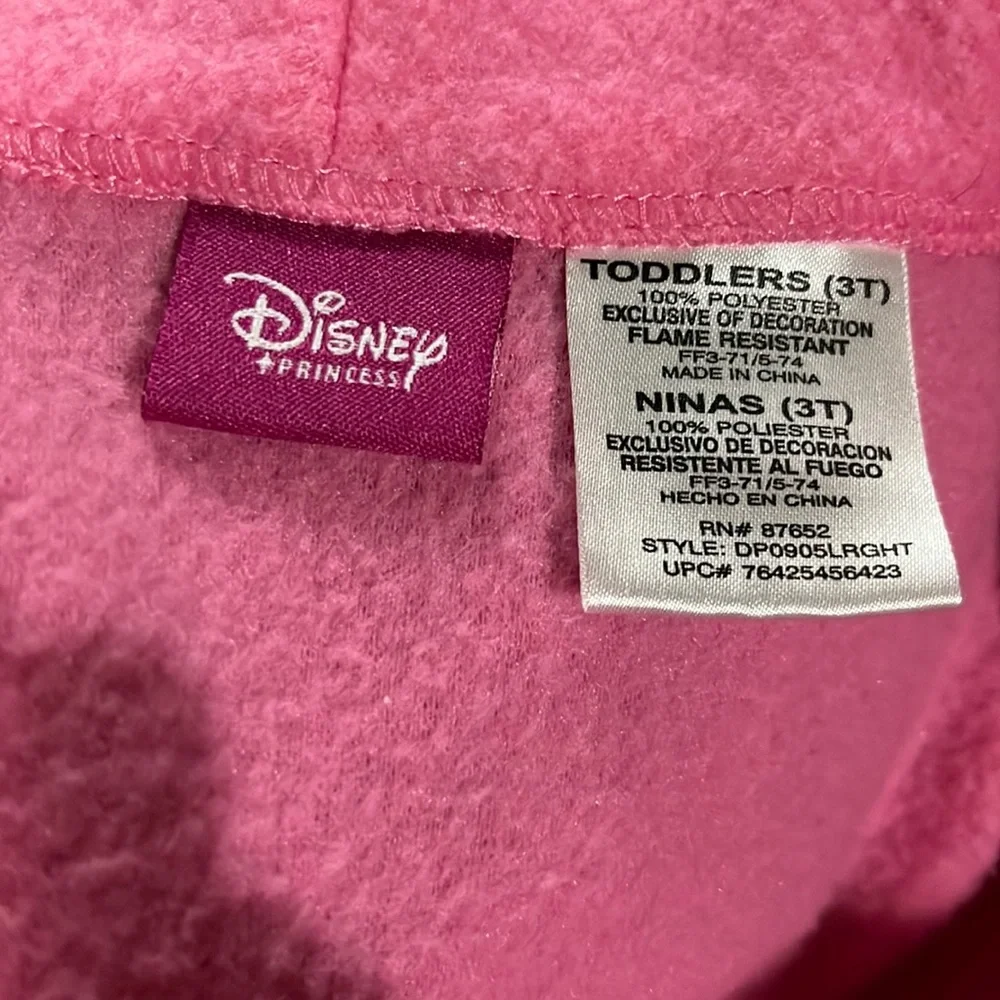 Disney Princess pink fleece robe Size 3T